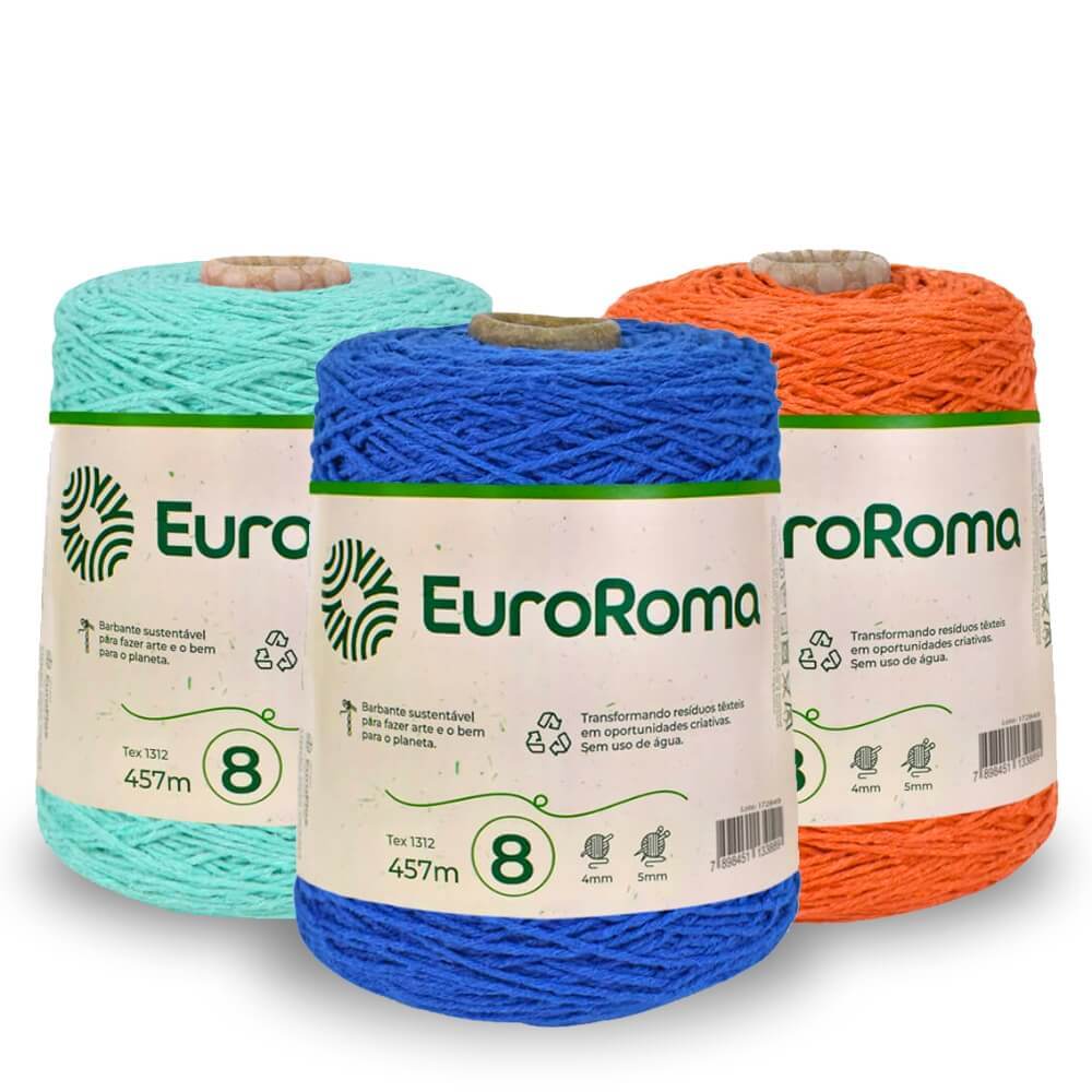 Barbante EuroRoma N°8 Crochê 600g - Cores
