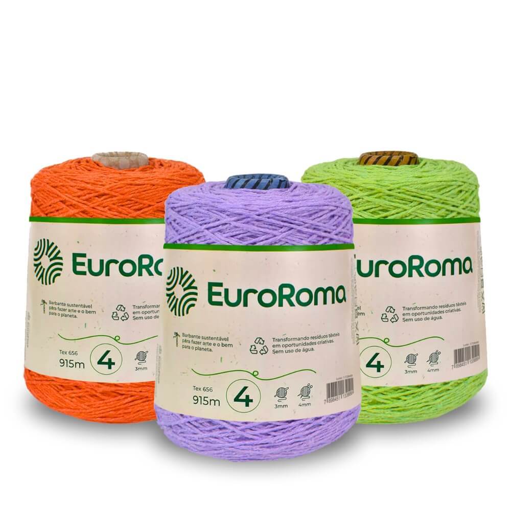 Barbante EuroRoma N°4 Cores 600g