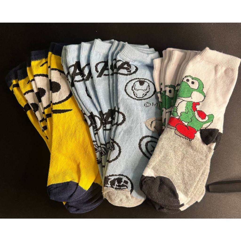 Kit 12 Pares Meia Infantil menino ALGODÃO personagens escola/aulas