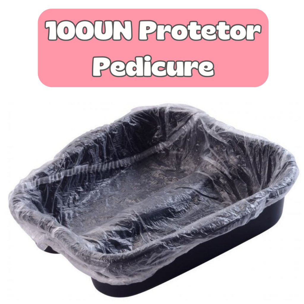 Kit 100UN Protetor Plástico Bacia PEDICURE para Salão de Beleza Clinica de Estética Higipratic