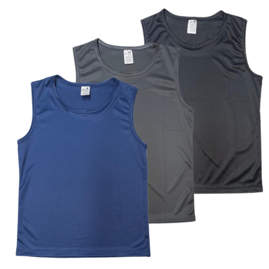 Kit 3 Regatas Infantis Dry Fit Menino Verao