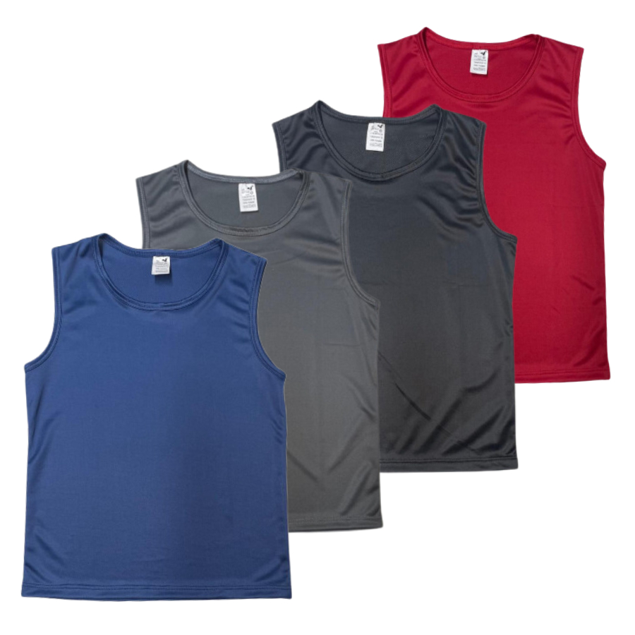 Kit 4 Regatas Infantis Dry Fit Menino Verao