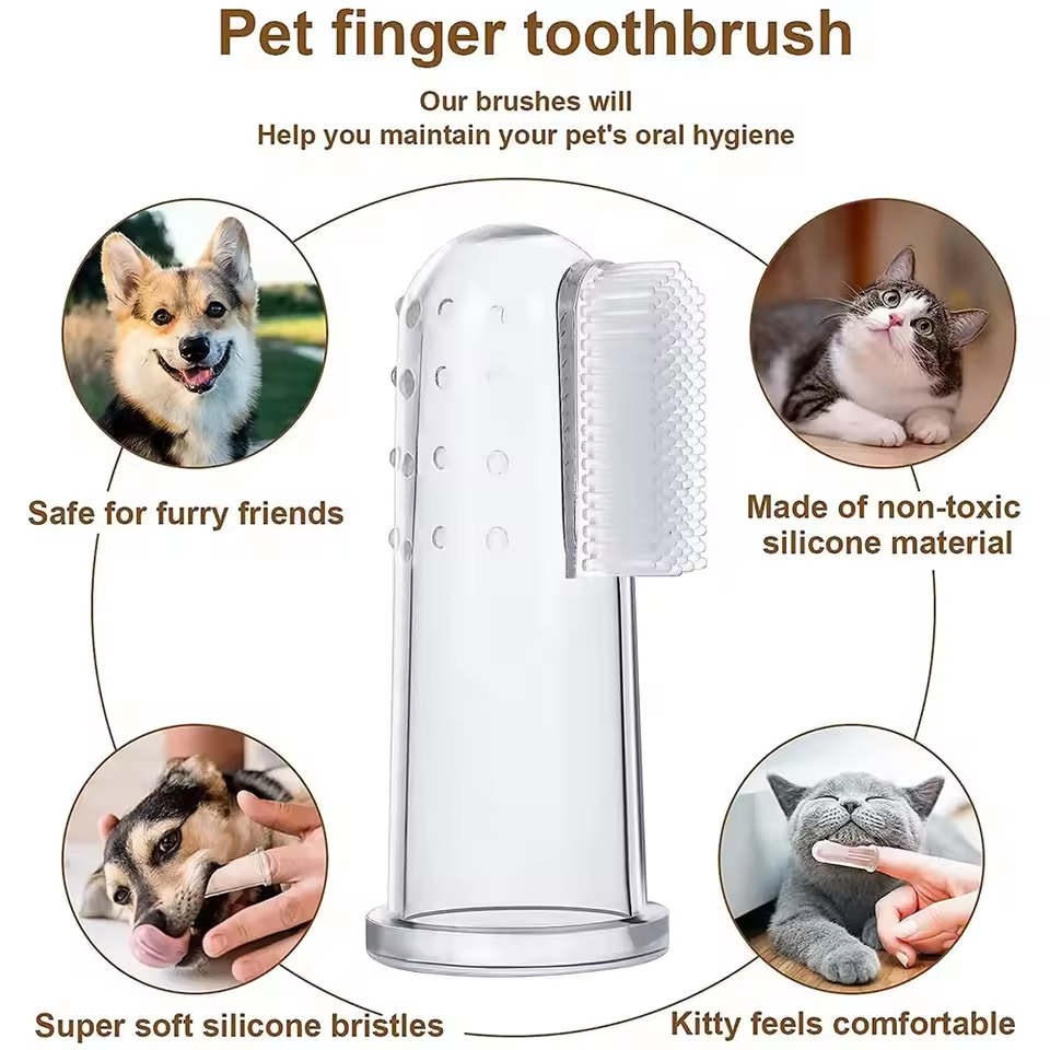 Dedeira para Limpeza Dental Pet Clean para Cães e Gatos