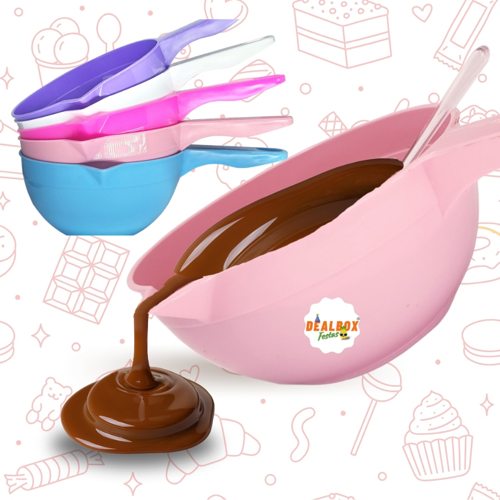 1 a 5 Panelinhas Multiuso Confeitaria 850ml Derretedeira de Chocolate