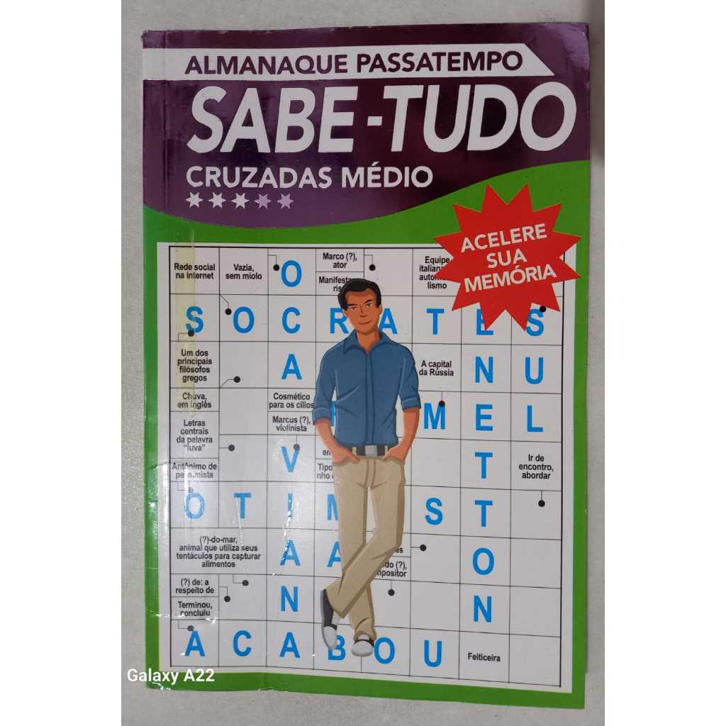 Livro ALMANAQUE PALAVRAS CRUZADAS 100 PÁGINAS NíVEL MÉDIO