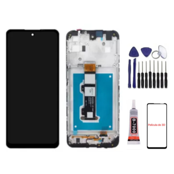 Tela Frontal Touch LCD Display Moto G22 Xt2231 Original Sem Aro e Com Aro