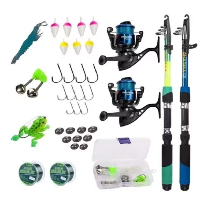 Kit Novo Barato 2 Varas + 2 Molinetes + 1 Estojo Promoção