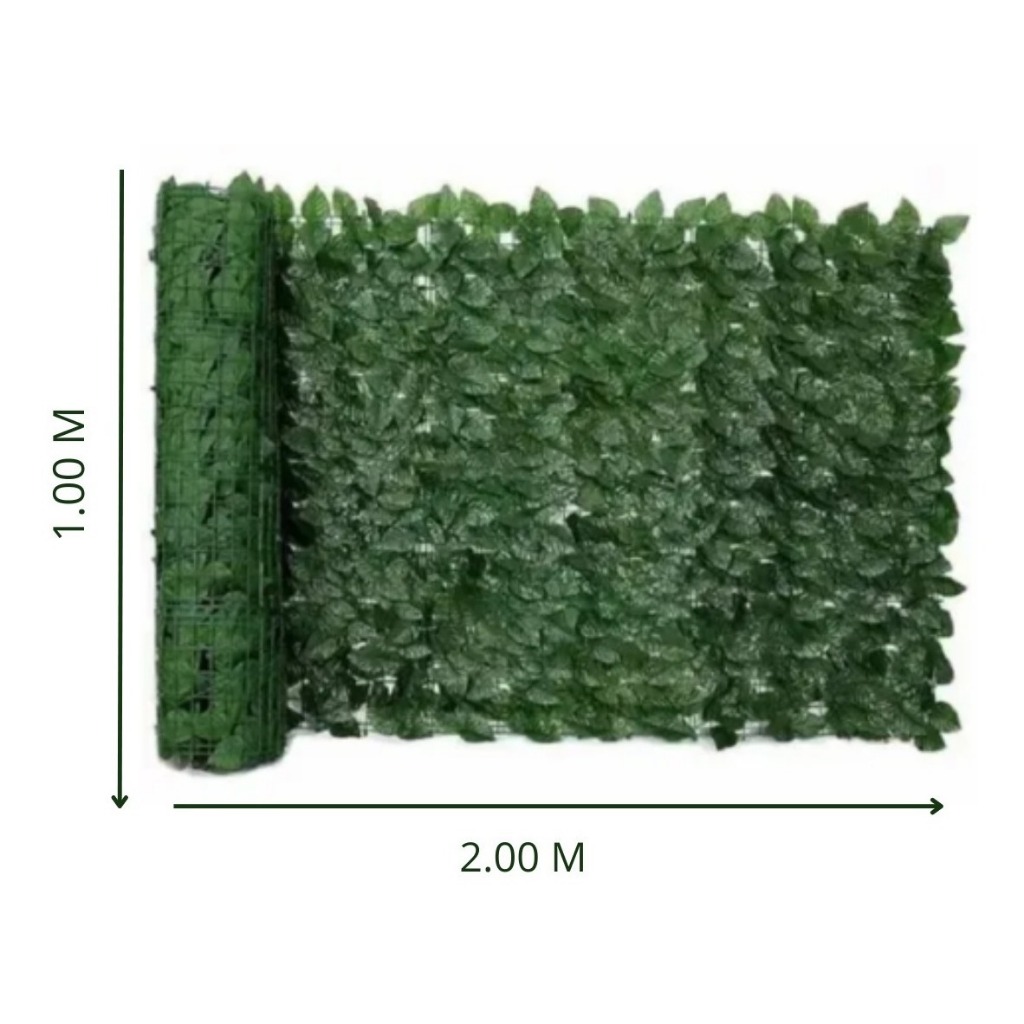 Muro Inglês Hera Artificial 2x1m Jardim Vertical Decorativo Realista para Parede