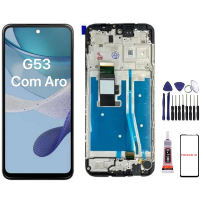 Tela Touch Display Lcd Moto G53 XT2335 XT2355-2 Sem Aro e Com Aro A Pronto Entrega