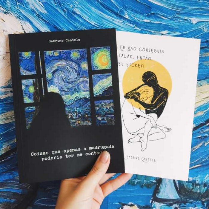 Livros: Coisas que apenas a madrugada poderia ter me contado + Eu não conseguia falar, então eu escrevi +  Dedicatória