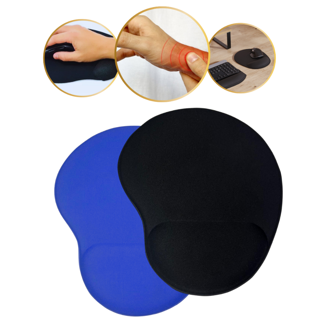 Kit 2x Mousepad Ergonômico Gamer Com Apoio De Punho Pulso Mouse Pad Ergonomico Confortável Expedição