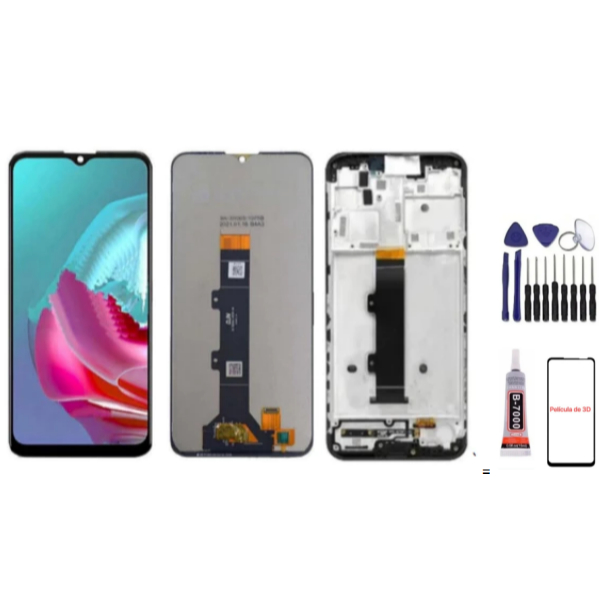 Tela Frontal Touch Display Moto G10 Xt2127 G30 Xt2129 Sem Aro E Com Aro Pronta Entraga