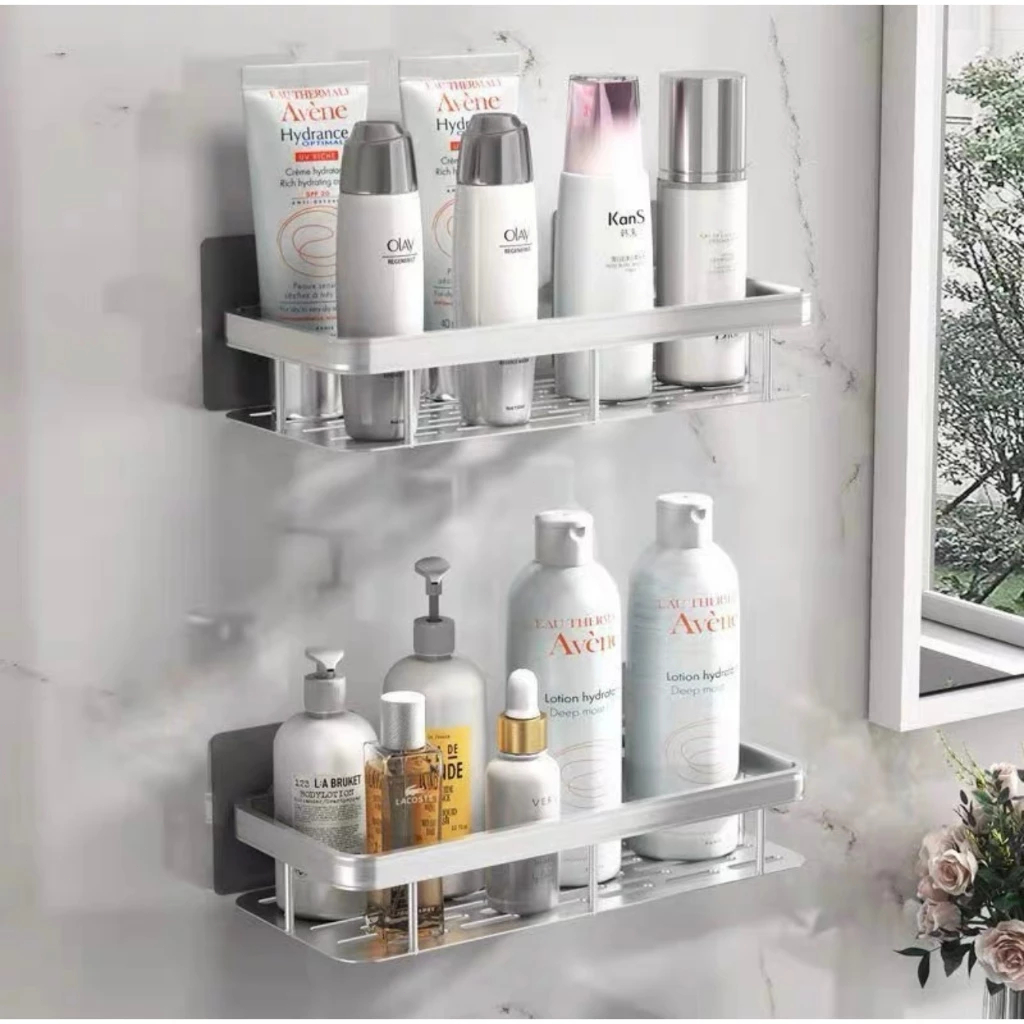 Kit 2 SUPORTE PARA SHAMPOO PARA USO NO BANHEIRO NA PAREDE de alumínio suporte organizador