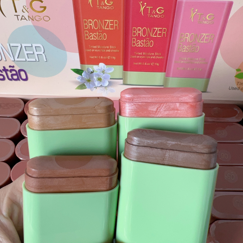 3 Em 1Blush De Maquiagem multi-Funcional Funções À Prova D'água Com Rosto natural