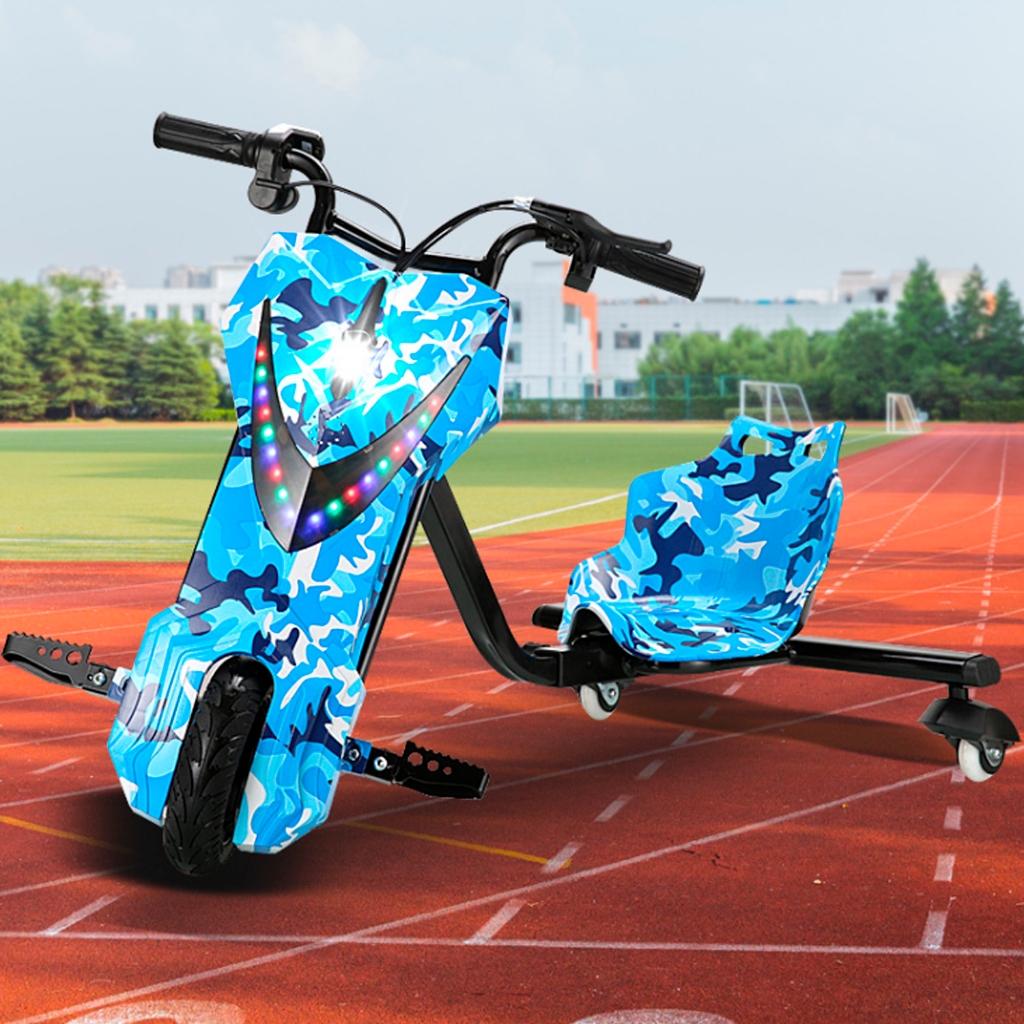 Triciclo Elétrico Infantil Drift  8' Polegadas Bluetooth Som MP3 LED (PROMOÇÃO)