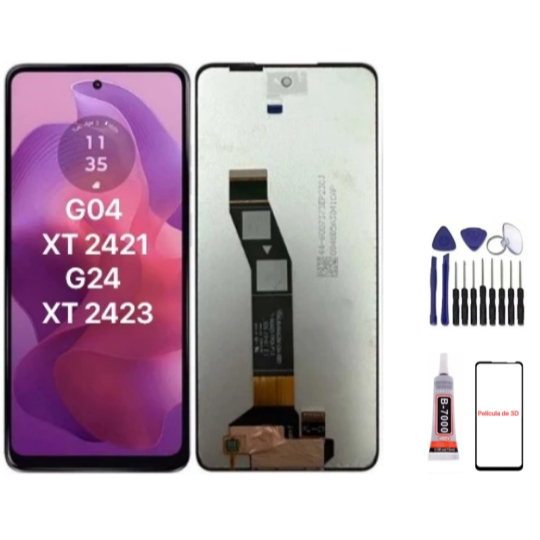 Tela Frontal Touch Display Compativel Moto G04 Xt2421 / G24 Xt2423 A Pronta Entrega