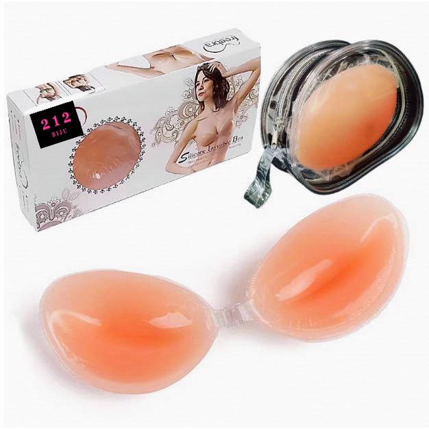 Sutiã Adesivo Silicone Invisivel Sem Alça Levanta Peito PUSH UP 100% Silicone 212BIJU