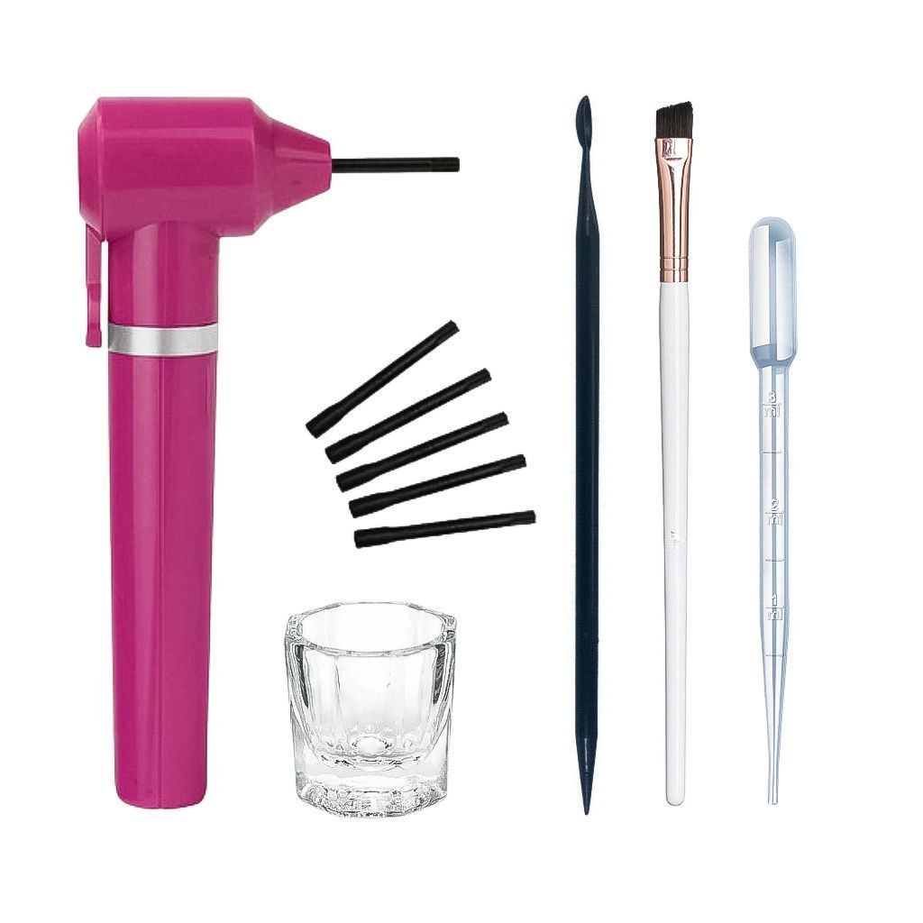 Kit Preparação Henna Design Sobrancelhas Copo Dappen  Pipeta  Dosador  Mixer Misturador
