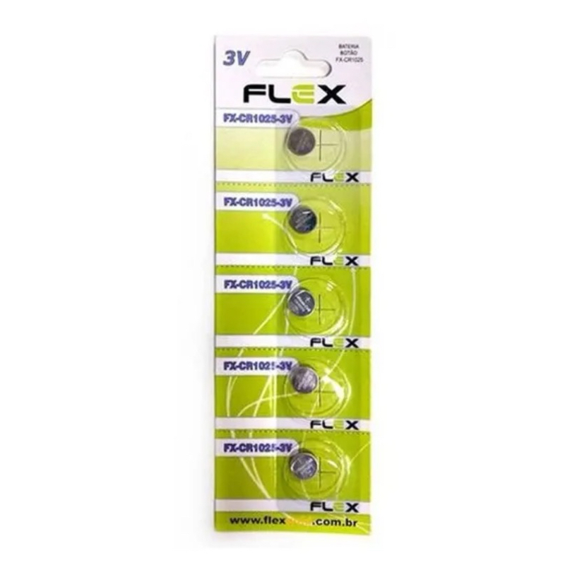 BAT. CR1025 3V FLEX CARTELA COM 5 UNIDADES
