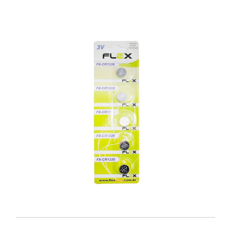 BAT. CR1220 3V FLEX CARTELA COM 05 UNIDADES