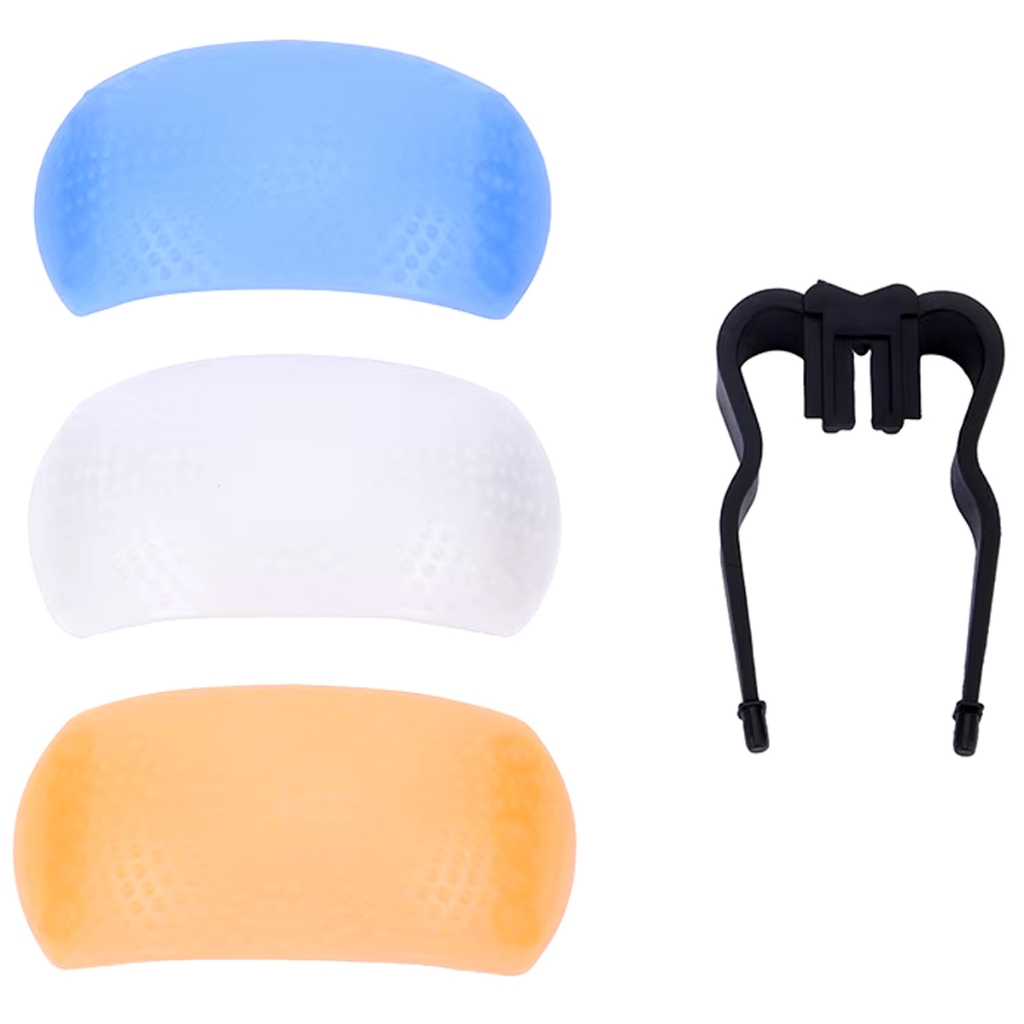 Difusor Pop-up Flash Universal 3 Cores Câmera DSLR