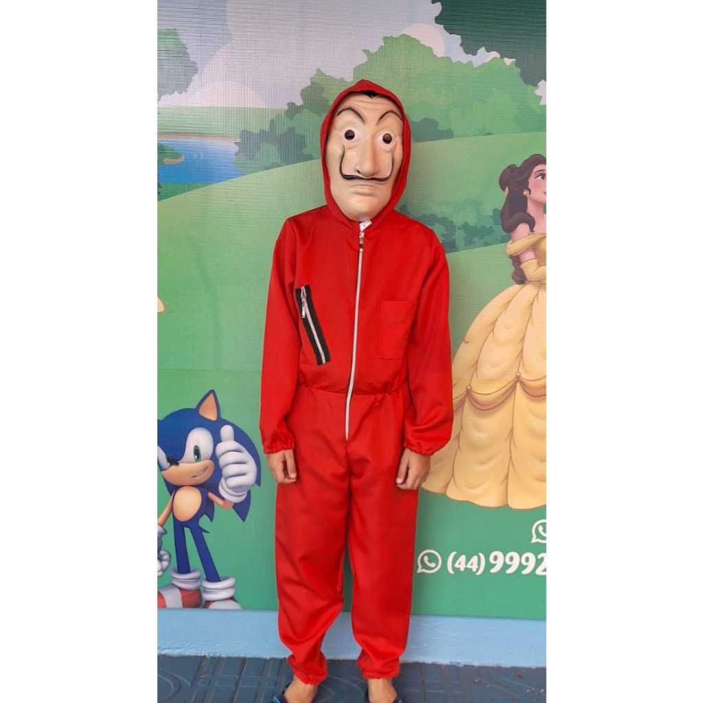 macacão casa de papel e round six infantil e adulto