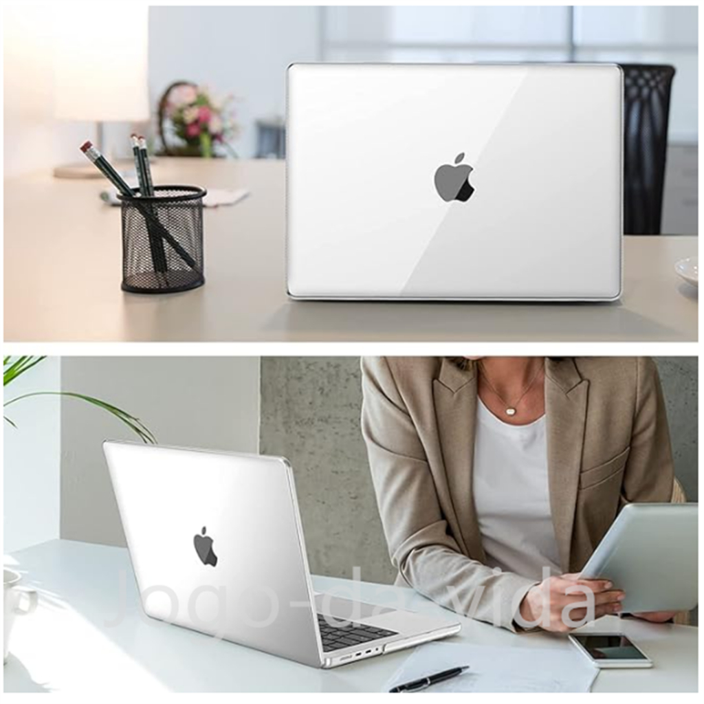 Capa Capinha Resistente Brilhante Acrílico Para MacBook Air 13 13.6 Pol 15 Pro 13 14 16 Pol（2016-2024）M 1 2 3 4