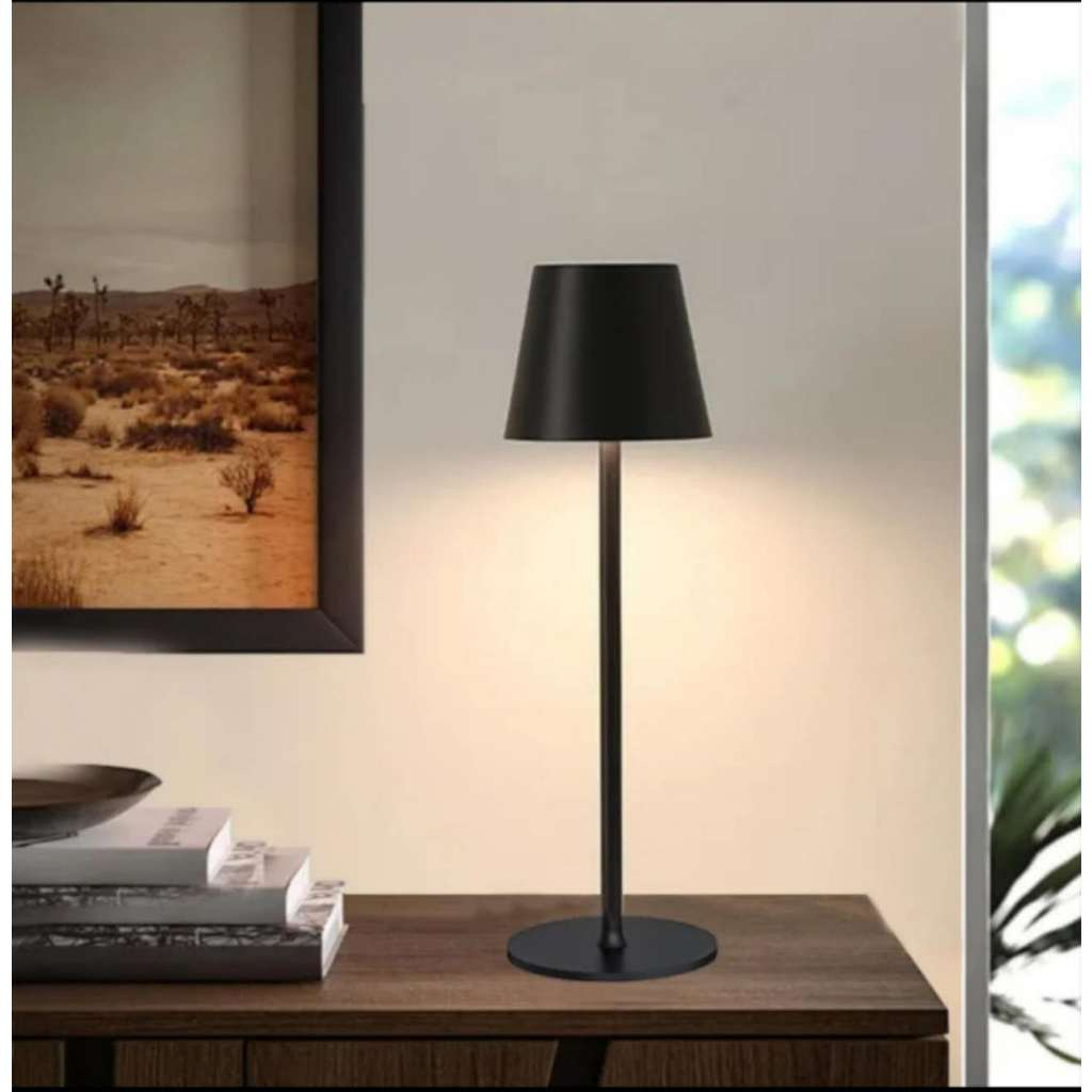 Luminária Abajur Mesa Led Touch Dimerizável S/Fio Recarregável