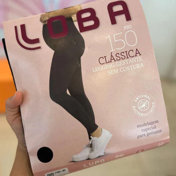 Calça Legging Gestante Lupo Original Loba Grávida Sem Costura Antiviral Antimicrobial Antibacteriano