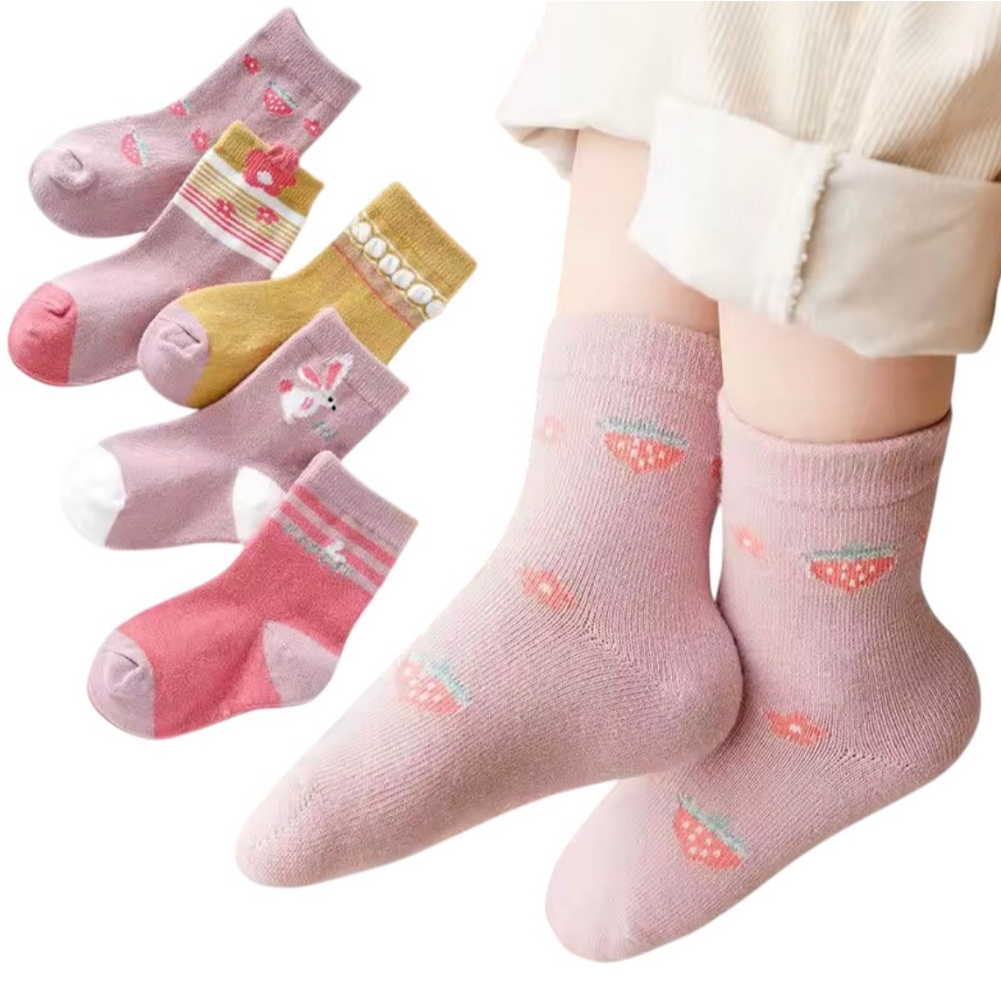 Kit Pares de Meias Feminina Infantil Bebê Recém Nascidos Menina Estampadas