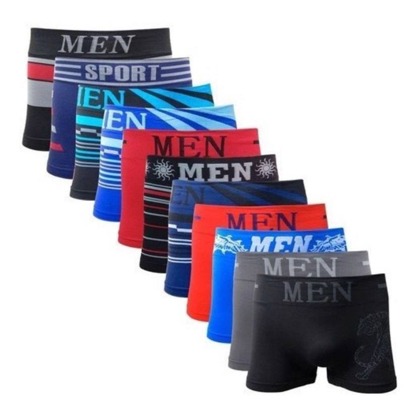 Kit De Cueca Box Masculina Sem Costura Microfibra Adulto Premium Confortável