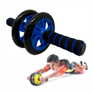 Roda Abdominal Dupla + Tapete de Apoio | Suporta até 130 kg