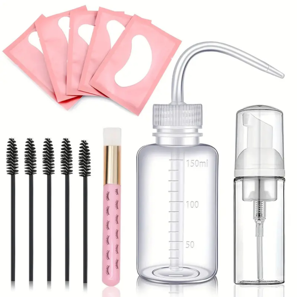 Kit de Limpeza Completo para Extensão de Cílios - Cuidados Profissionais e Higiene Essencial