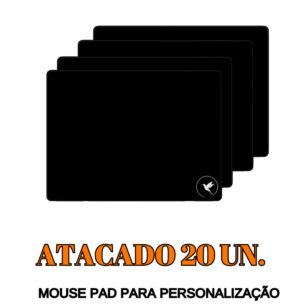 Atacado 20 Mousepad Pequeno 23x18 Personalização Speed Liso Gamer Trabalho Escritório Envio Imediato