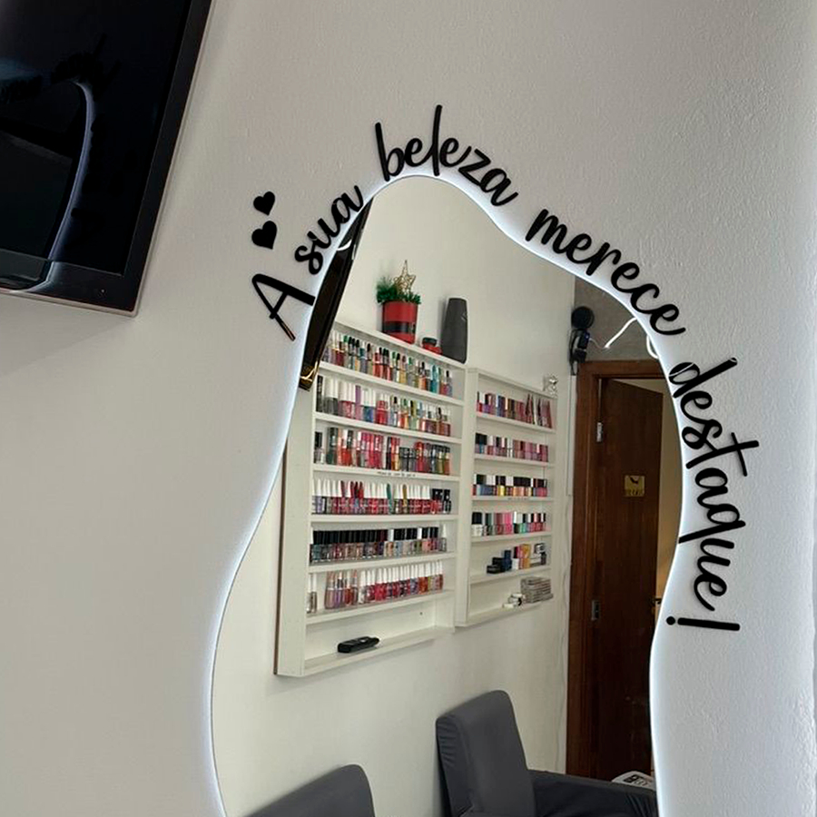 Frases Decorativas Acrílico Espelhado Melhor Investimento Você só vence Apaixone-se Provérbios