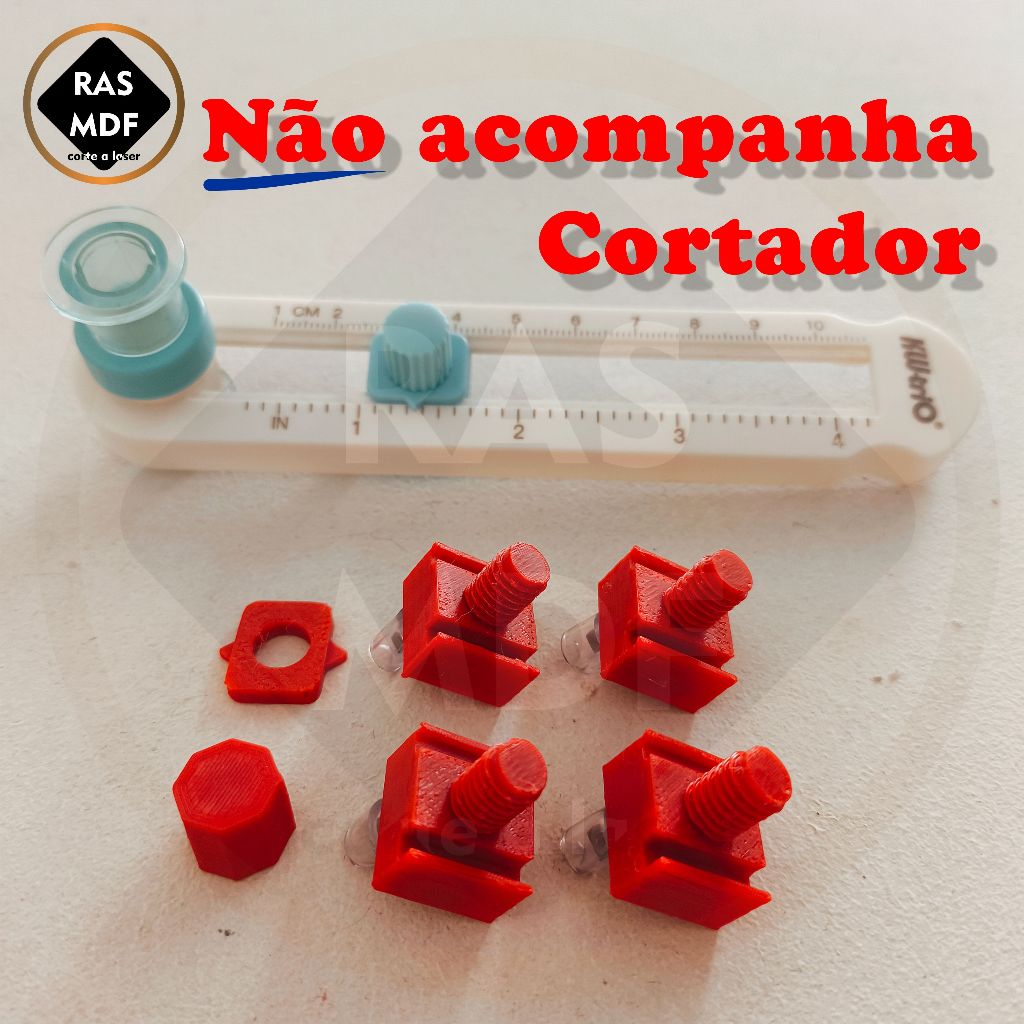 Kit com 4 Peças de reposição para cortador circular (Vermelho)