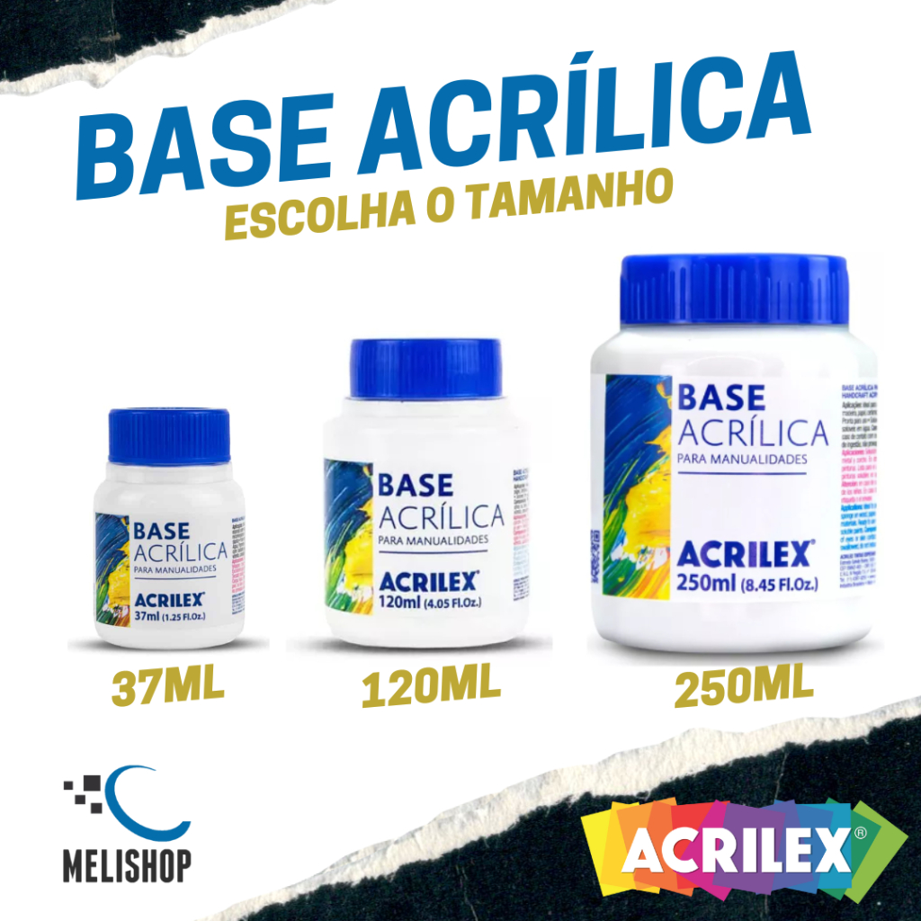 Base Acrílica 37ml/120ml/250ml Acrilex Manualidades Original Artesanato
