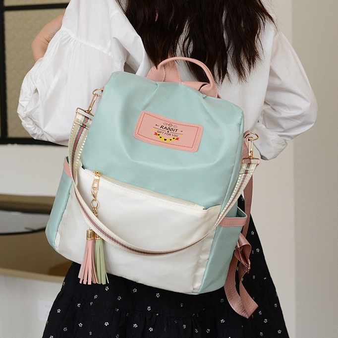 Bolsa mochila feminina da moda de Poliéster à prova d'água