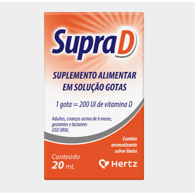 Supra D 200Ui Adultos/Lactantes/Gestantes/ Crianças Sabor limão 20ml