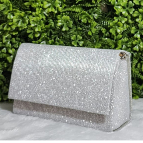 bolsinha carteira de mão com alça gliter blogueira moda