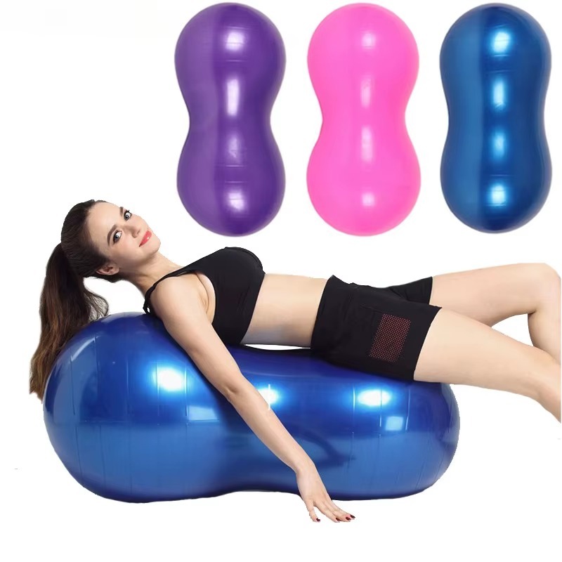 Bola Pilates Yoga Suiça 45*90cm Formato De Amendoim