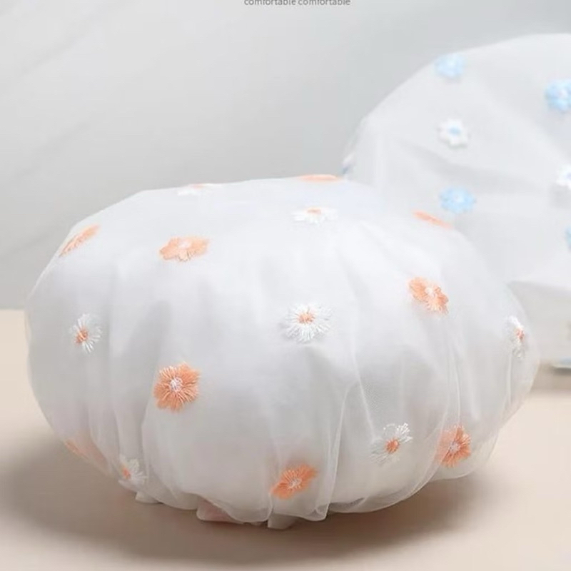Touca De Banho Luxo Camada Dupla Elástico Impermeável