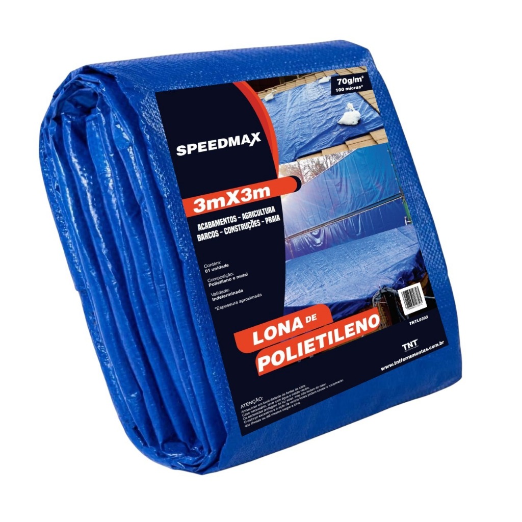 Lona 3x3 Azul Impermeavel Piscina Barraca Camping Telhado