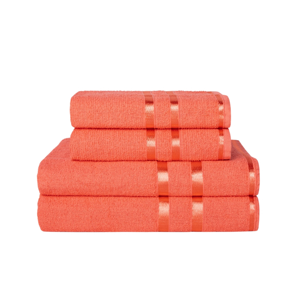 Kit com 4 Toalhas lyra (2 BANHO + 2 ROSTO) - 100% Algodão