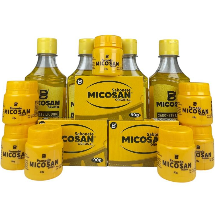 Micosan Pomada Kit Clareador 7 Pomadas 4 Sabonetes Liquidos 3 Sabonetes Em Barra Original