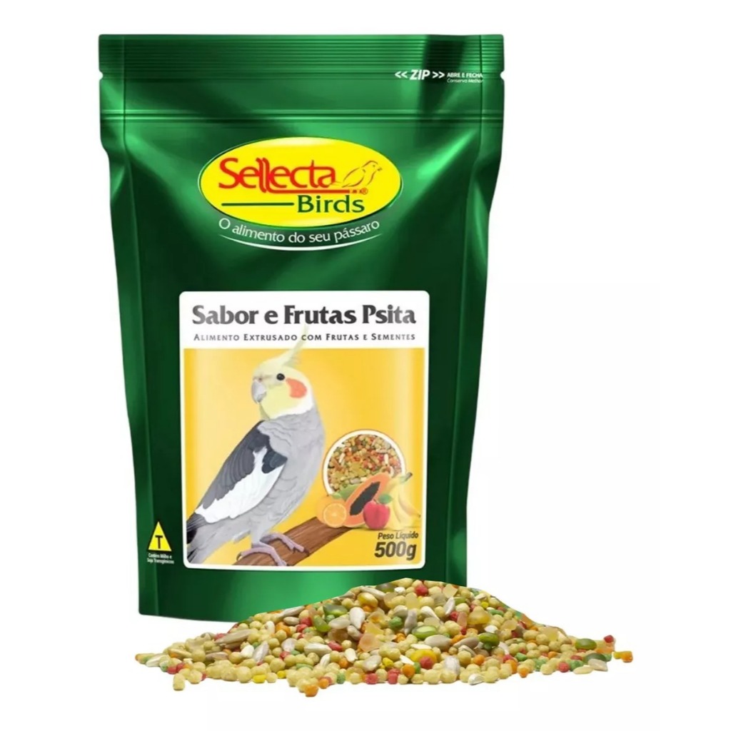 Sabor E Frutas Psita - Psitacídeos Em Geral - Sellecta Birds