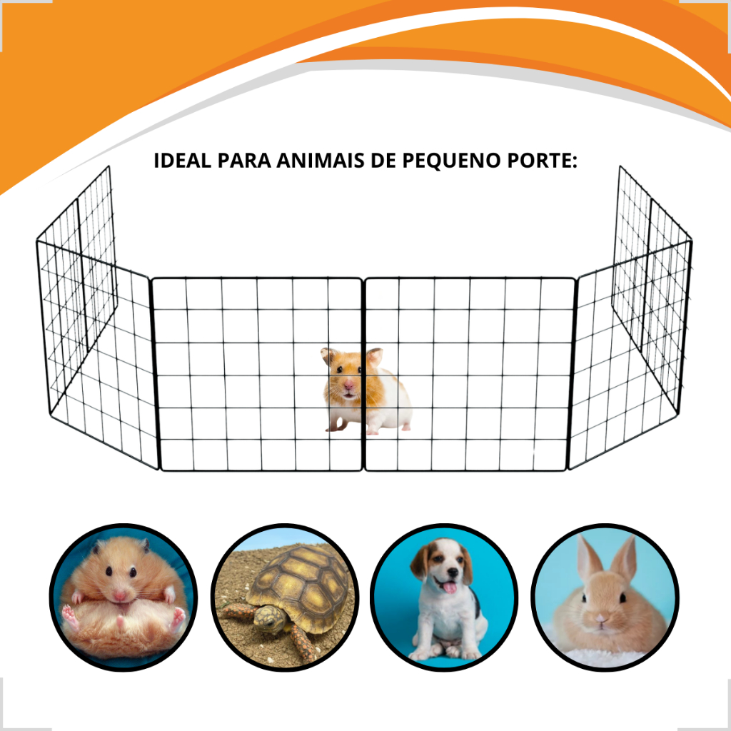 Grade Pet Modular 30x30 Para Cercado Divisória Pets Porquinho Da India Prático Móvel