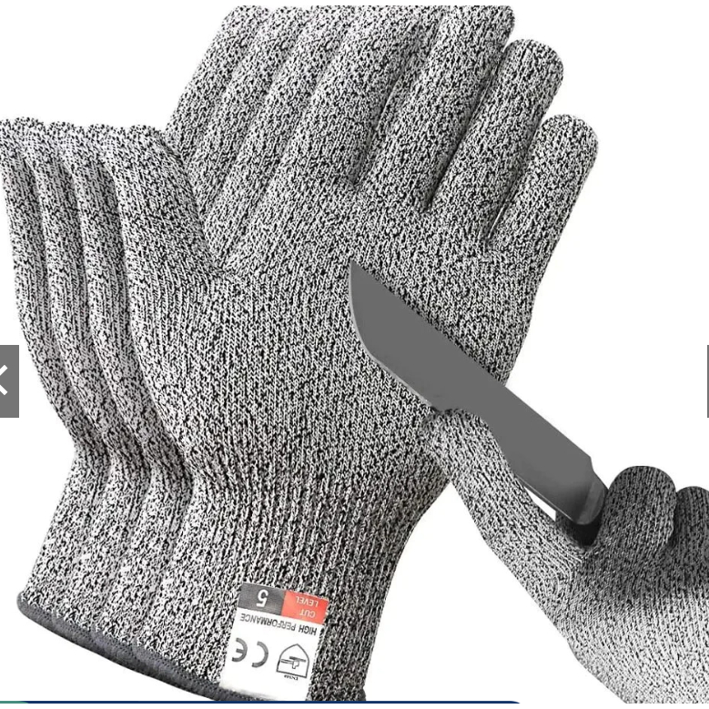 Luvas De Grau 5 Resistentes A Cortes Cozinha HPPE Arranhões Proteção De Segurança De Corte De Vidro Para Jardineiros