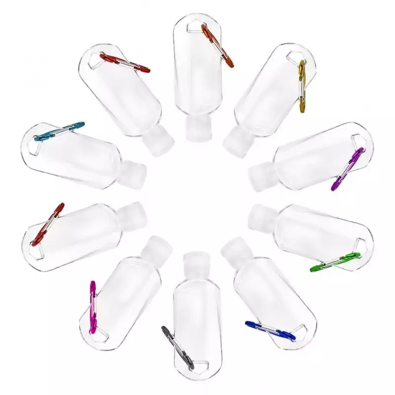 Frasco Álcool Gel Chaveiro Com MOSQUETAO Bolsa Mochila