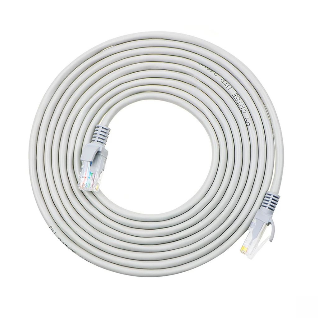 Cabo De Rede Branco AZUL  Internet Crimpado Rj45 10 15 20 30 Metros Lan Net Rolo